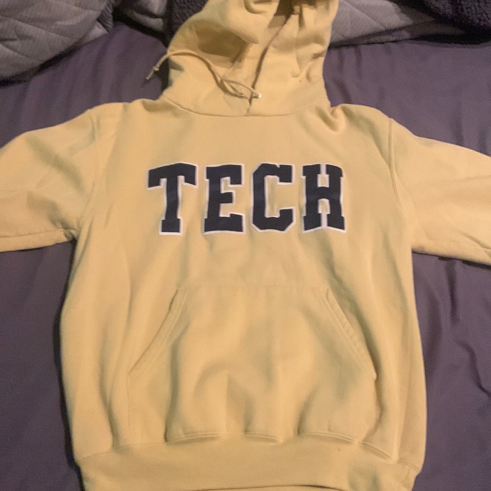 Gold Georgia tech hoodie. Size small.